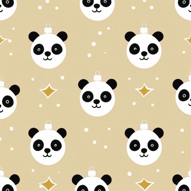 Un motif sans couture avec une jolie illustration d'ours panda