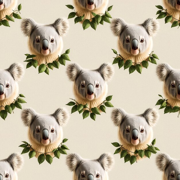 Photo un motif sans couture de koala