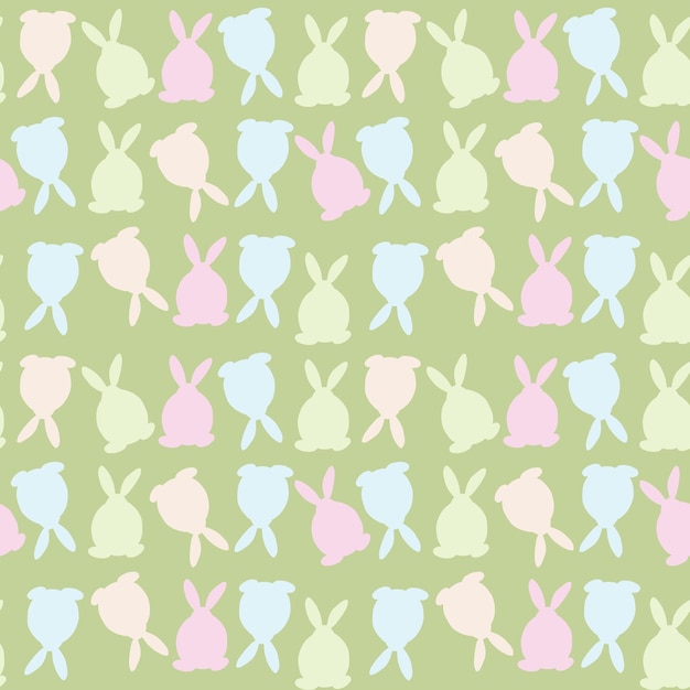 Photo motif sans couture avec des lapins de pâques