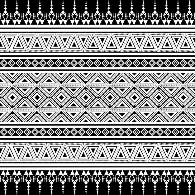 un motif sans couture noir et blanc avec des formes géométriques