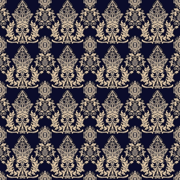Motif sans couture de style géométrique ethnique vintage rétro oriental Ikat folklorique traditionnel abstrait