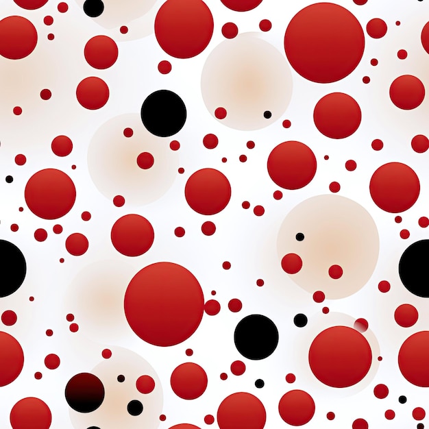 motif sans couture avec la texture des cercles rouges sur fond blanc pour les textiles ou le papier d'emballage de vacances