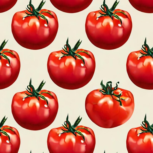 Photo un motif sans couture de tomate