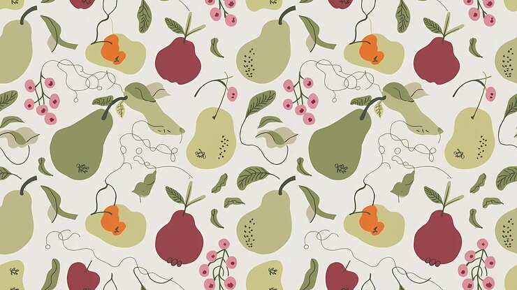 Photo motif sans couture de vigne à fruits pastel