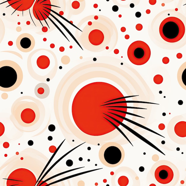 Photo motif sans soudure avec la texture de cercles rouges sur fond blanc pour les textiles ou le papier d'emballage de vacances