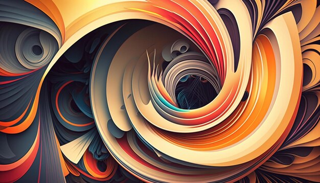 Motif spirale coloré