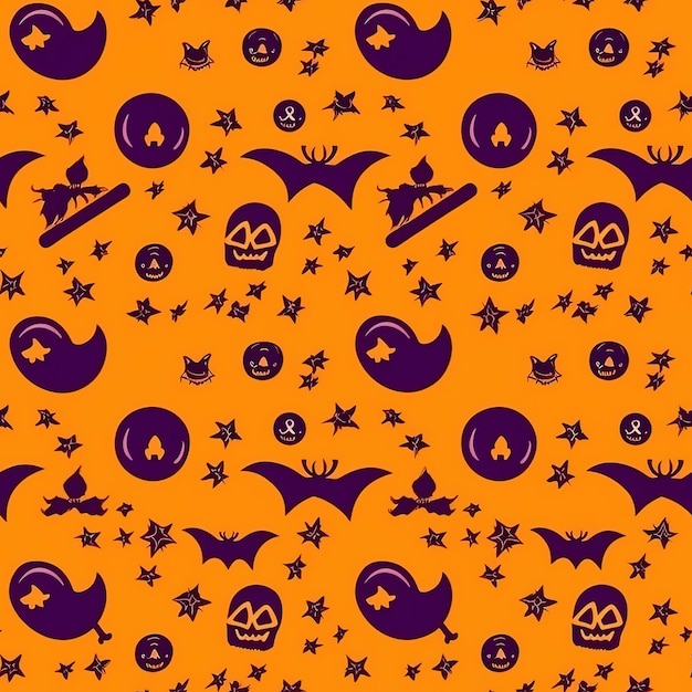 motif sur le thème de l'horreur halloween