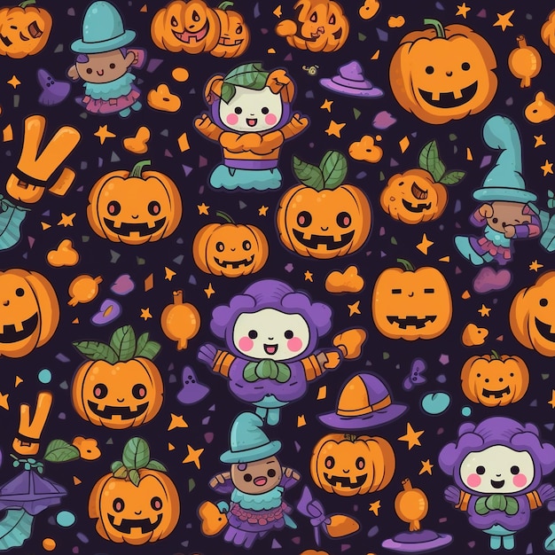 motif sur le thème de l'horreur halloween