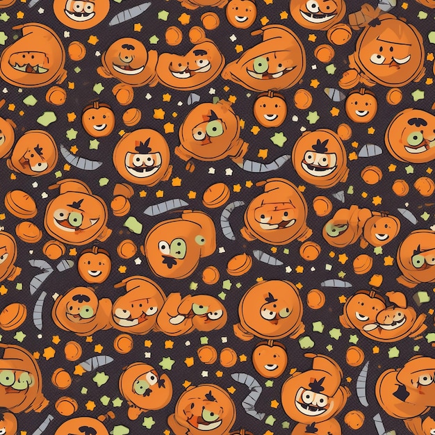 motif sur le thème de l'horreur halloween