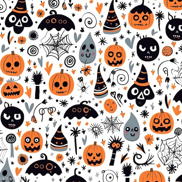 motif sur le thème de l'horreur halloween