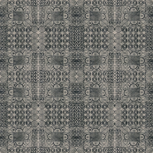 Motif de tissu égyptien Dessin au trait abstrait pour l'Egypte ancienne Vecteur textile égyptien