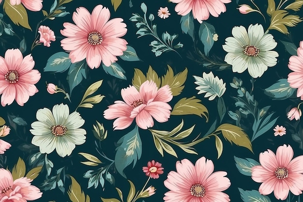 Le motif de tissu floral abstrait sans couture est généré par la conception de la texture d'arrière-plan.