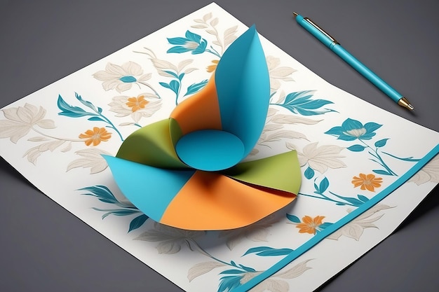 Photo le motif de tissu floral abstrait sans couture est généré par la conception de la texture d'arrière-plan.