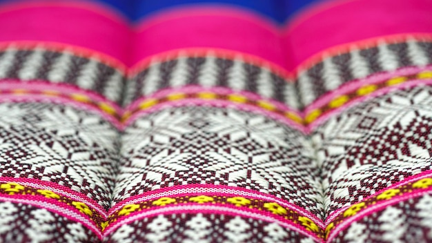 Motif de tissu thaïlandais Un style de motif de broderie de texture local en thaïlande