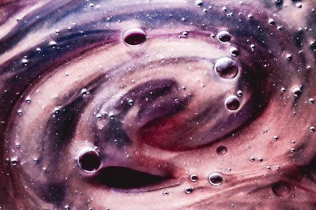 Motif de tourbillon de peinture d'arrière-plan liquide abstrait et gouttes d'eau gel de beauté et texture cosmétique art magique contemporain et science comme design flatlay de luxe