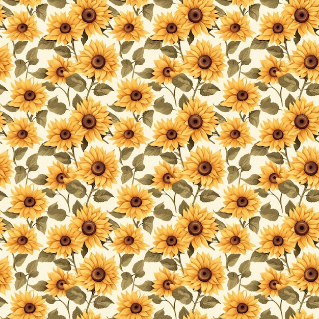 Un motif de tournesol sans couture