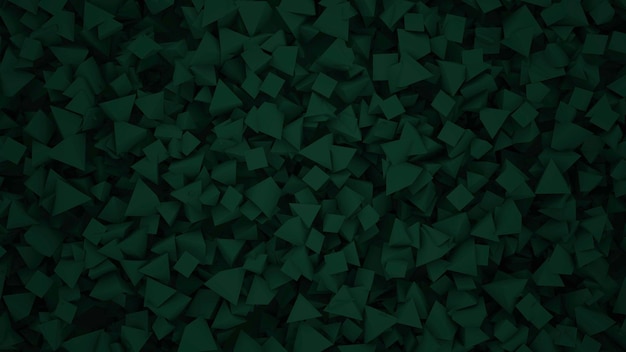 Motif de triangles géométriques vert foncé, abstrait. Style élégant et luxueux pour modèle d'entreprise et d'entreprise, illustration 3D