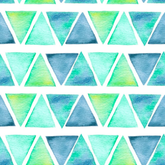 Motif de triangles verts et indigo