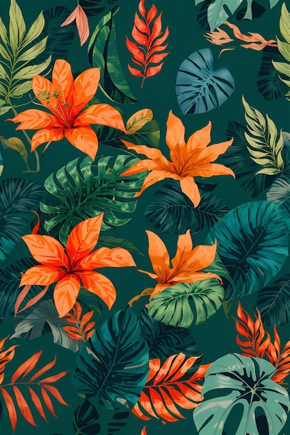 Motif tropical abstrait sans couture avec lumineux