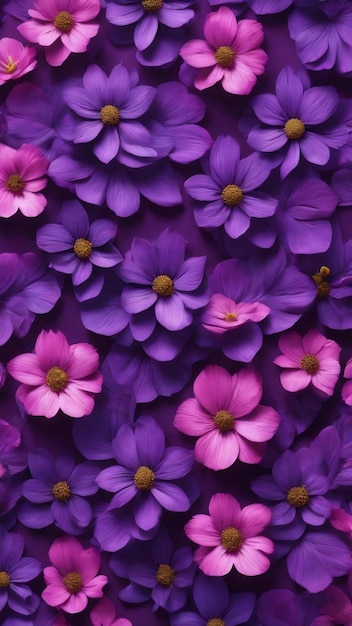 Un motif violet et violet avec un motif de fleurs