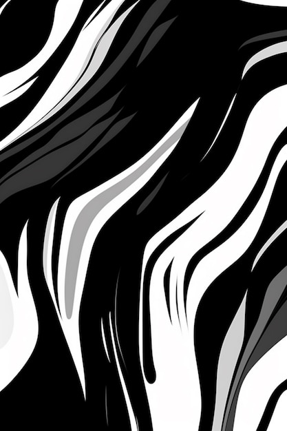 Un motif zébré noir et blanc avec des rayures noires et blanches.