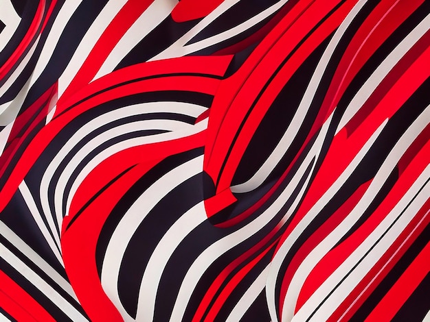 Des motifs abstraits, des lignes simples, des images en noir et rouge en 4K.
