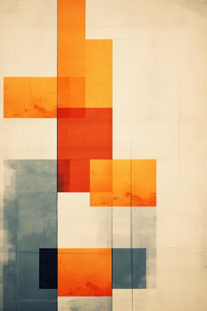 Photo des motifs abstraits simples orange sur le mur dans le style de dan matutina graphique formes stylisées cros