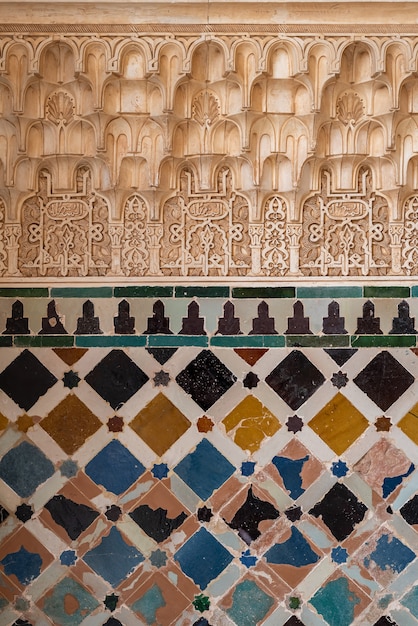 Motifs arabes sur le mur