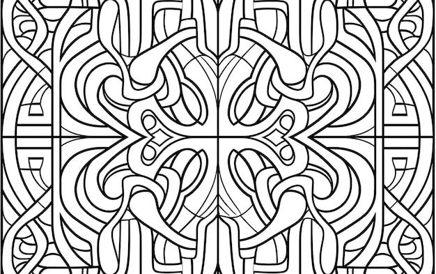 Des motifs bohémiens en pleine conscience Page à colorier en noir et blanc
