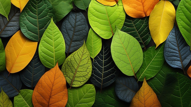 Des motifs de feuilles naturels