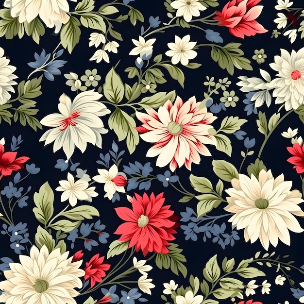 Motifs floraux élégants pour textiles