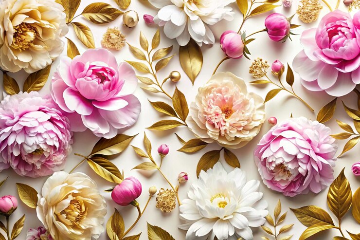 Photo des motifs floraux élégants de roses de poney des cartes d'invitation de mariage luxueuses avec un charme intemporel