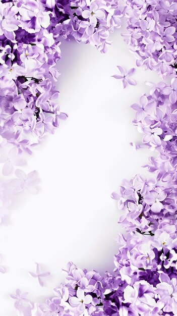 Des motifs floraux en lilas violet et blanc