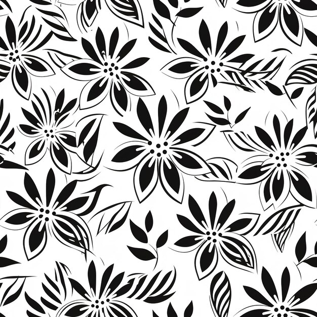 Photo des motifs floraux monochromes des motifs simples