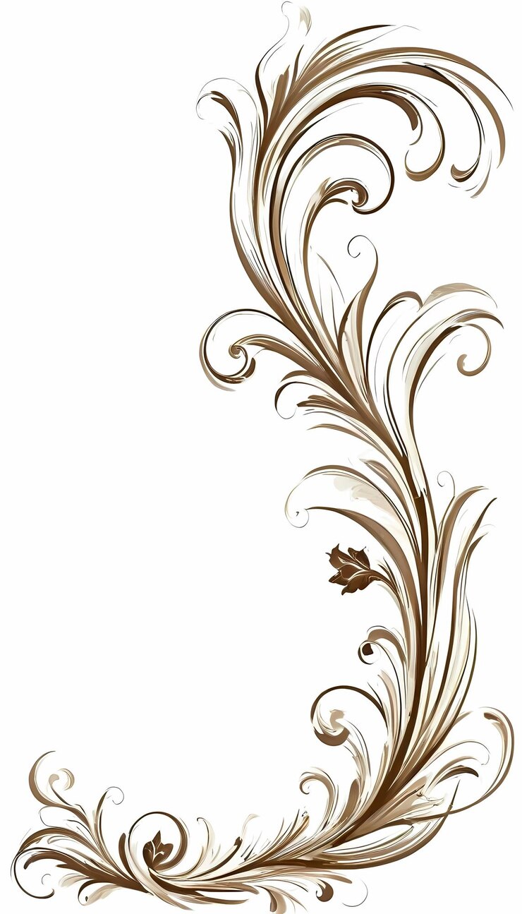 Photo des motifs floraux ornés de tourbillons