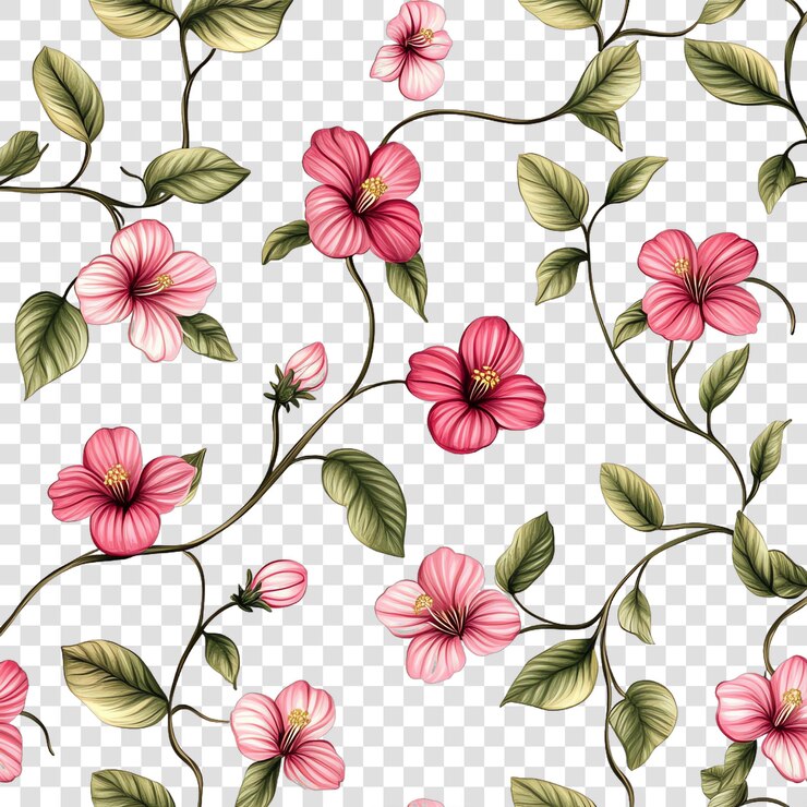 Photo des motifs floraux avec de la verdure