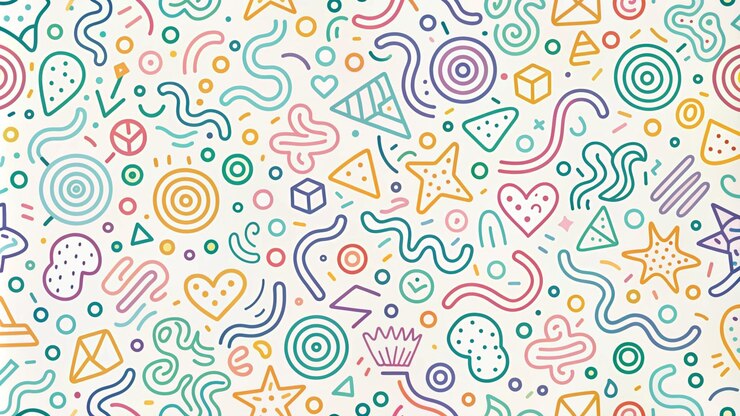 Photo des motifs géométriques colorés abstraits