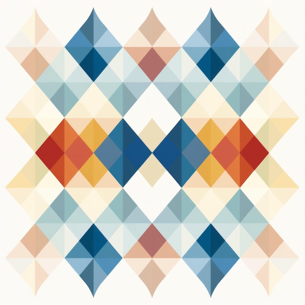 Des motifs géométriques colorés avec une iconographie américaine