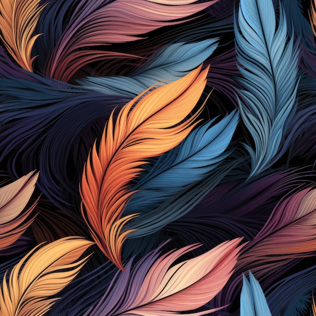 Des motifs inspirés de la texture des plumes d'oiseaux