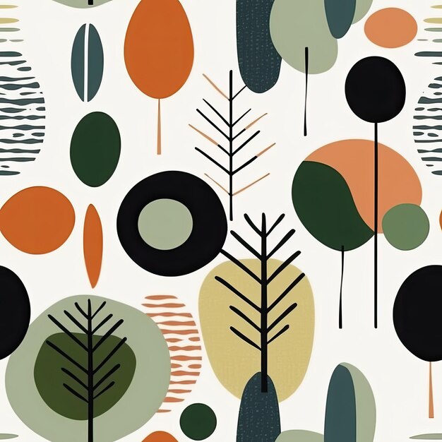 Motifs minimalistes et inspirés de la nature avec des lignes épurées