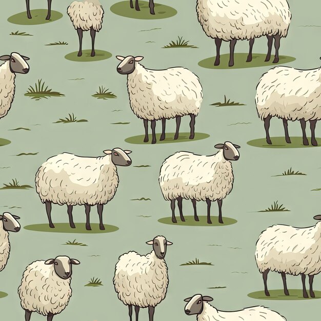 Des motifs de moutons sans couture