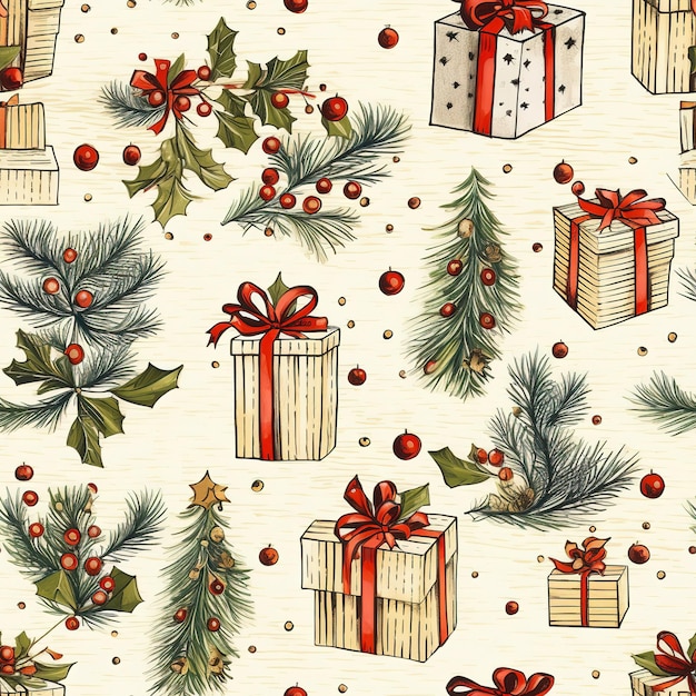 Des motifs de Noël vintage