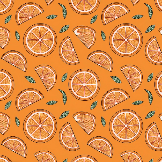 motifs textiles sans couture orange