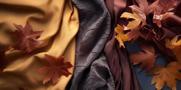 Photo des motifs et des textures complexes des feuilles d'automne alors que la nature montre son élégance à travers chaque voie