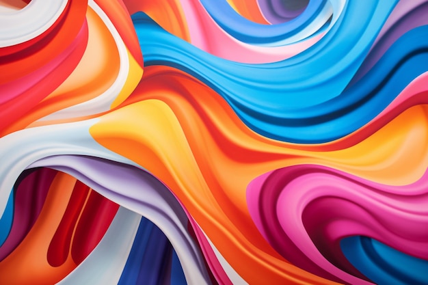 Des motifs vivants et abstraits sont peints en acrylique.