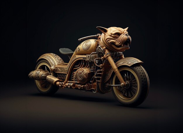 Moto Bulldog générée par l'IA