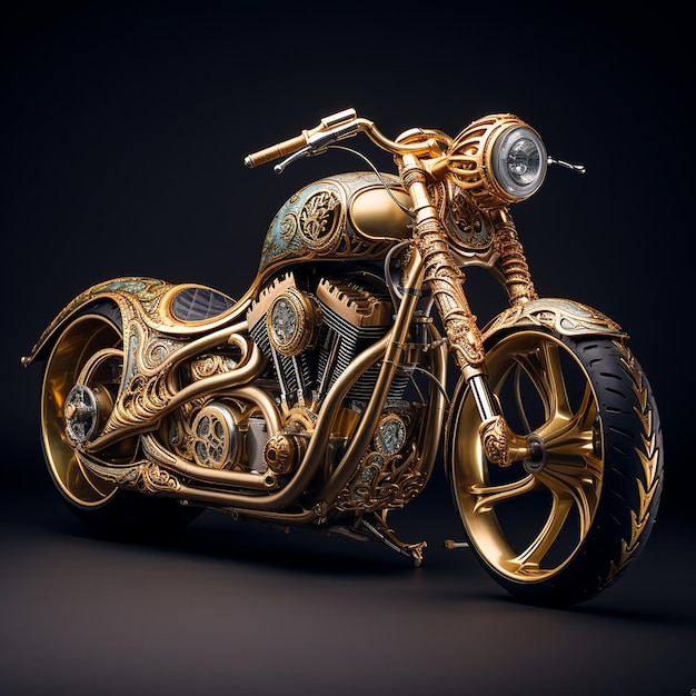 Photo une moto cool en studio