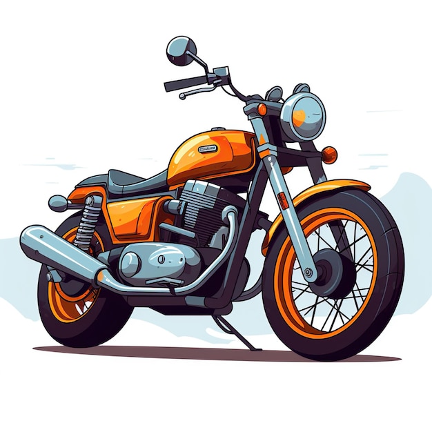 moto dans le style d'illustration