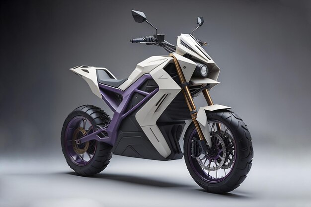 Photo moto électrique futuriste générée par l'ia