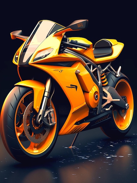 la moto est avec un noir et orange